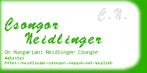 csongor neidlinger business card